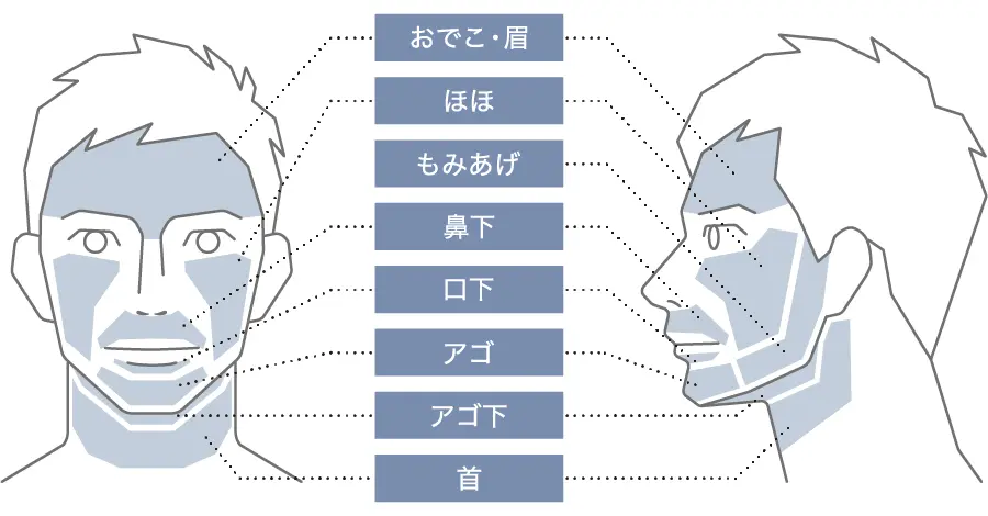 レイロールのフェイスパーツ
